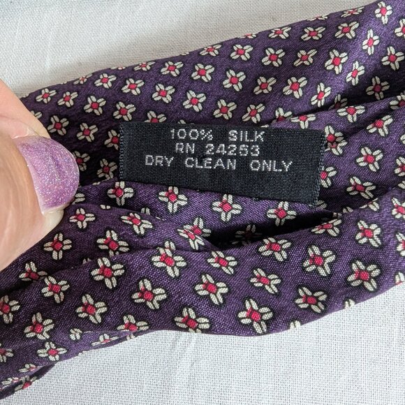 Silk Bow Tie Lot of 3 Paisley Floral Yellow Purple Blue Vicky Davis Specialty - Picture 6 of 6